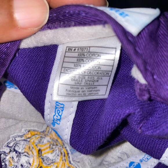 LSU Tigers NCAA Adjustable Dad Cap Light Academia Gorp Adjustable Strap Purple - Picture 5 of 8
